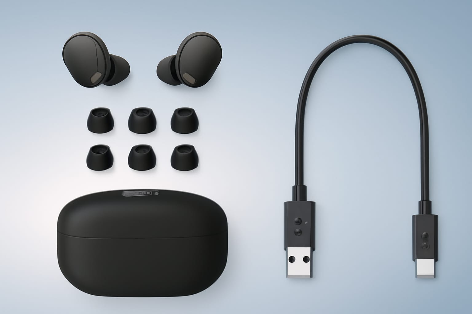 Sony WF-1000XM5 Noise Canceling Bluetooth Earbuds Black